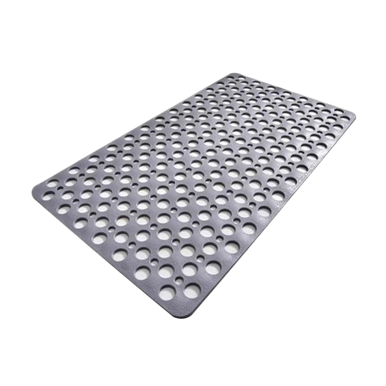 Genérico Alfombra de baño con Orificios Drenaje, bañera Antideslizante y fácil Limpiar ventosas, Accesorios(Grey-70x38cm)