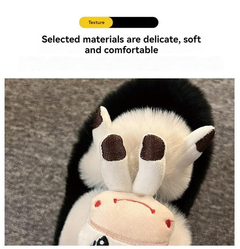 Women Cute Fuzzy Slippers Cozy Cartoon Charm Thickened Sole Mules Non-Slip Indoor-Outdoor Shoes for Autumn-Winter (US7-7.5,Duck,7,7.5)3