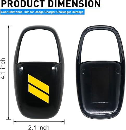 Miniatura 5 de Pomo de la palanca de cambios para Dodge Charger Challenger Durango 2015-2021 2022 2023 Accesorios ABS Interior de palanca de cambios Protector de