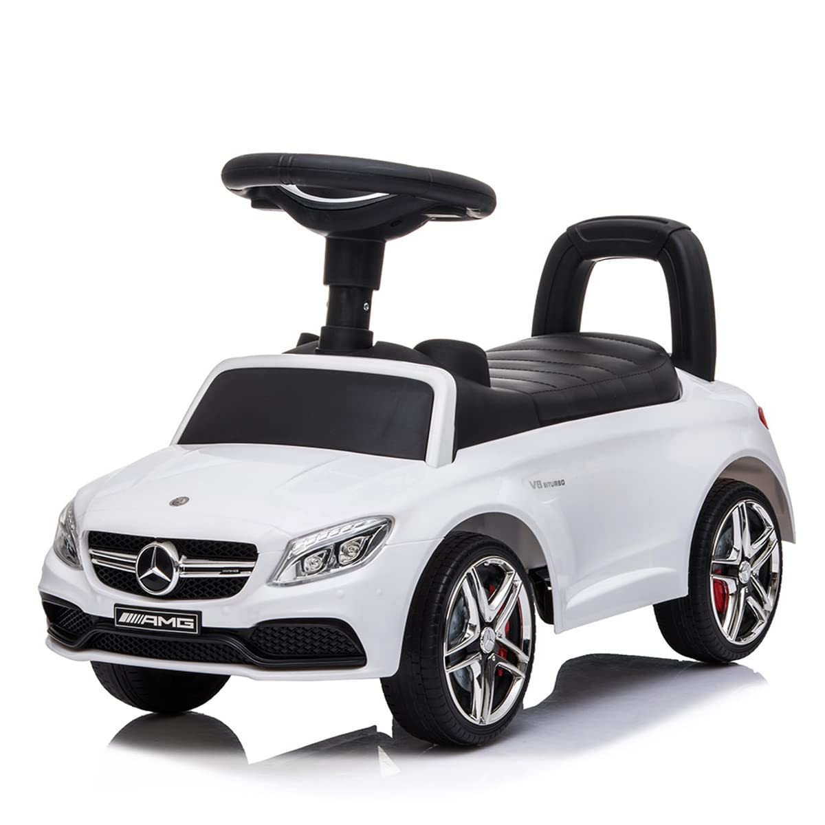 Correpasillos Niños Mercedes AMG C63 Correpasillos con Licencia Oficial para Niños | Almacenamiento Bajo el Asiento y Sistema Antivuelco | Coche de Juguete Infantil sin Pedales