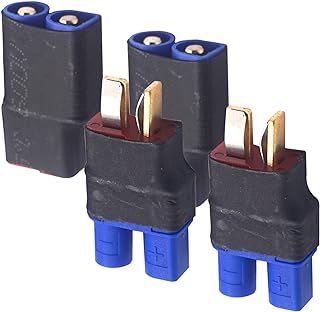 2Pairs Vgoohobby EC3 Plug to T-Plug Deans Style Male Female Connector Adapter for RC FPV Battery Charging ESC