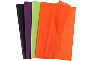 SANNIX Black Orange Tissue Paper for Halloween
