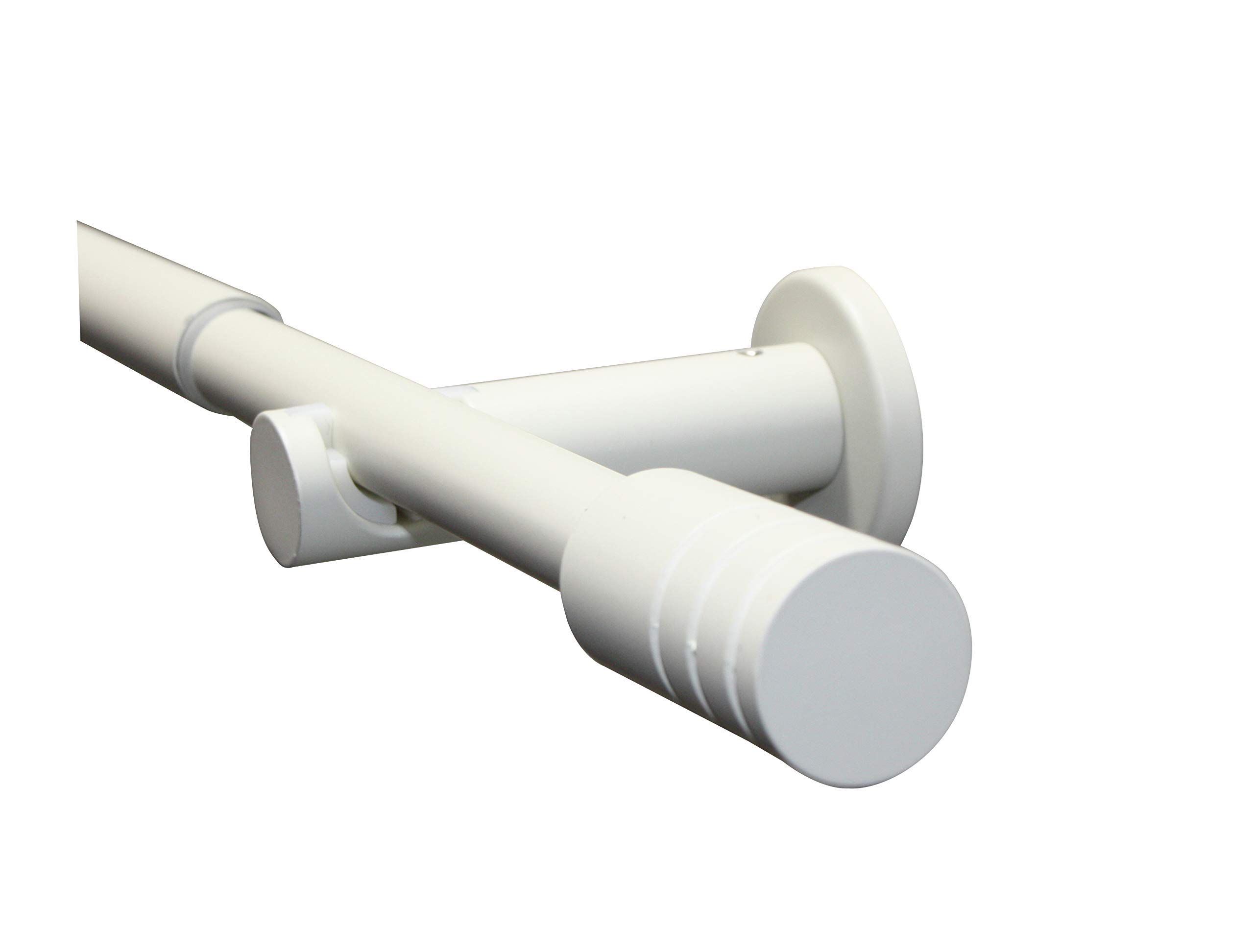 Gardinia Set con Bastone per Tende Elba Cilindro 1 Binario Ø 16/19 mm Avorio 120-210 cm