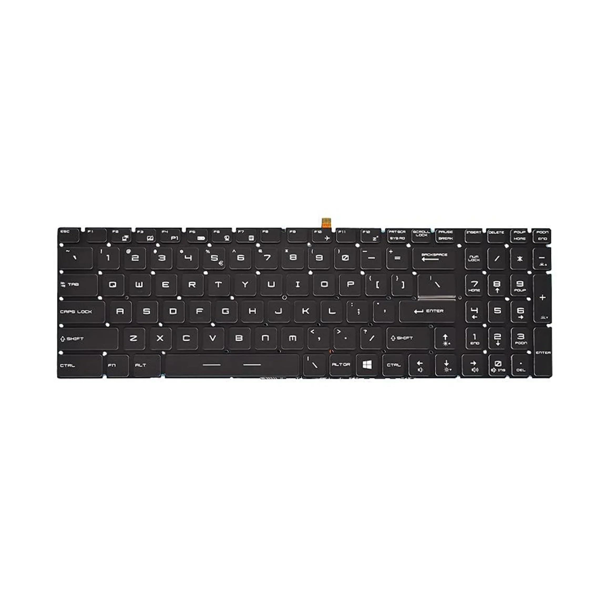 Keyboard for MSI GT62 GE62 GS60 GL60 GP62 GT72 GE72 GS63 GL62 GP72 Series Backlit US Layout-Red Replacement Parts(White Character)