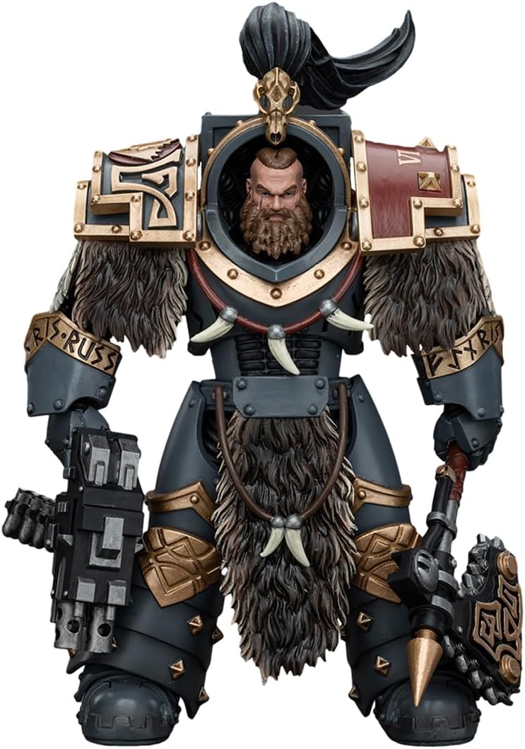 JOYTOY 1/18 Warhammer The Horus Heresy Action Figure 5.59 inch Space Wolves Varagyr Wolf Guard Squad Varagyr Terminator 4 Collection Model Birthday Gift