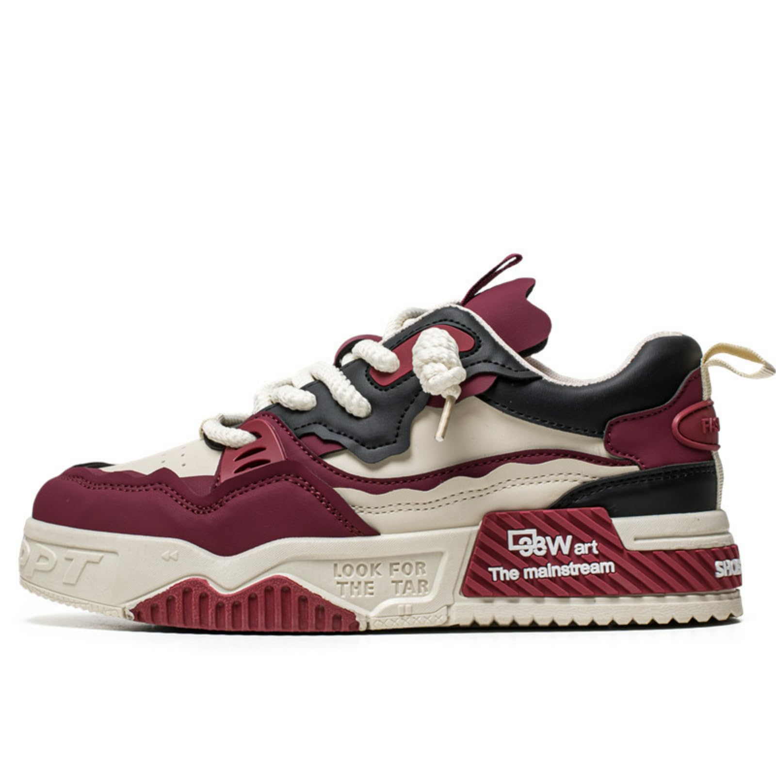 Men's Fashion 3.15" Inch Platform Sneakers Color Block Chunky Casual Athletic Non-Slip Walking Shoes for Men