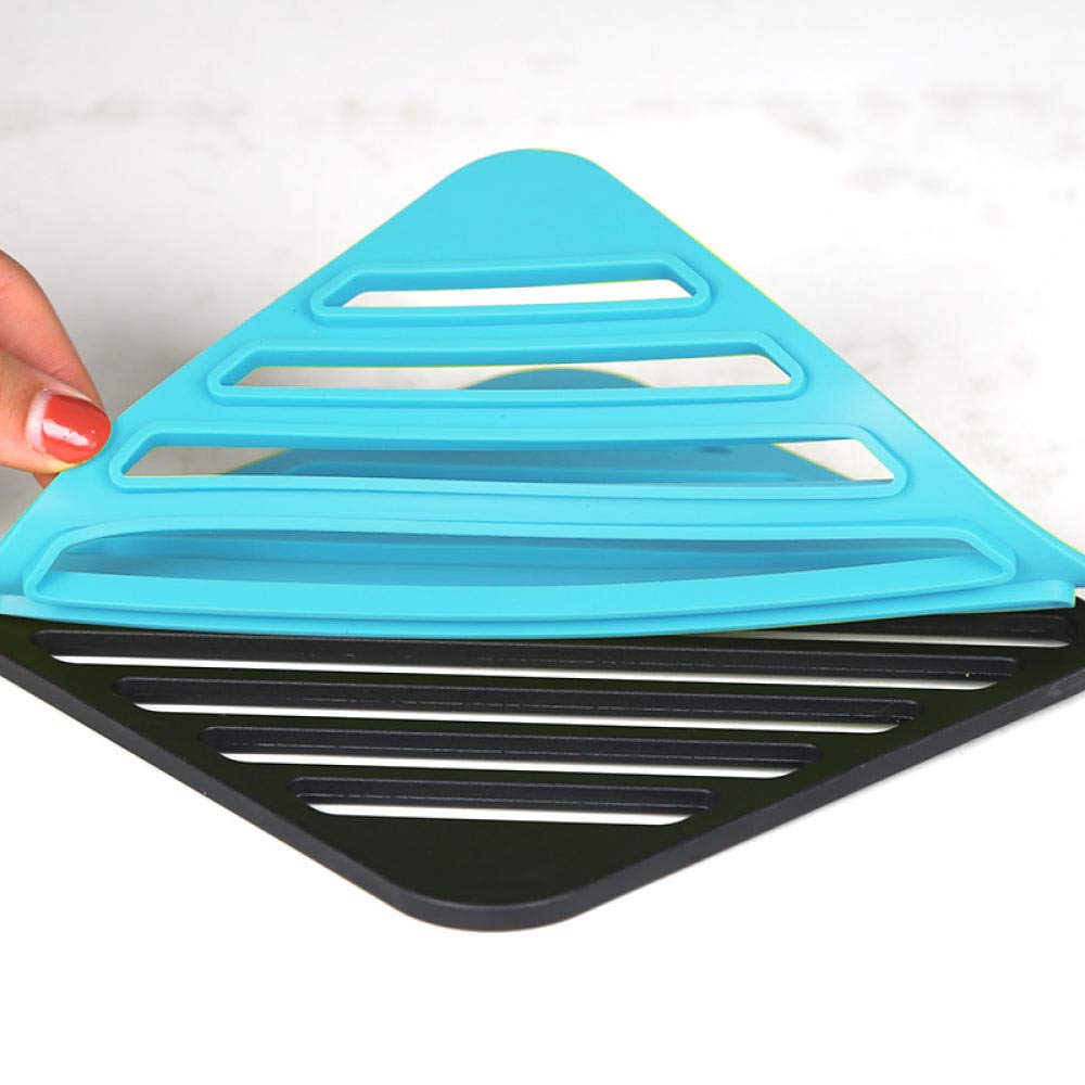 Okrągły stół jadalny, stop silikonu, zestaw mat izolacyjnych, podkładka pod garnek, podkładka pod miskę, podkładka pod talerz, niebieski(Square Blue (4 Pieces))