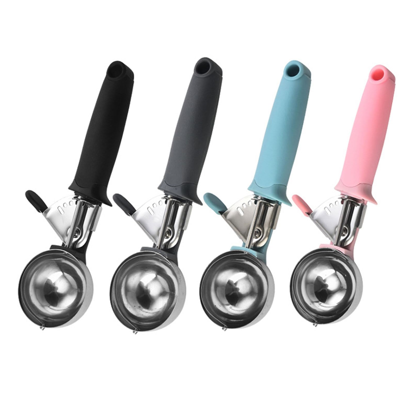Xinsheinelry 4 Pieces Stainless Steel Ice Cream Spoons Ergonomic Handle for Easy Scooping and Simple Cleaning Resistant Spoon Set
