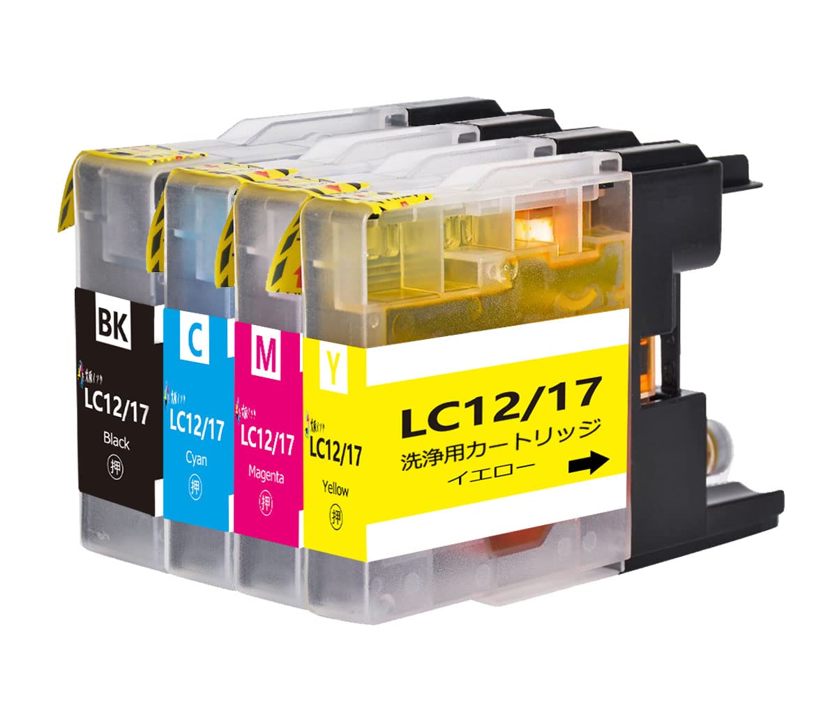 Amazon.co.jp: LC12(BK/C/M/Y)-4色セット洗浄インクカートリッジに 