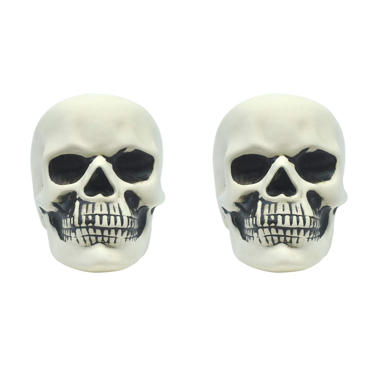 TG,LLCTreasure Gurus 2pc Set Stoneware Fireplace Skull Firepit Ceramic Skeleton Fall Fire Place Log Rocks Halloween Decor