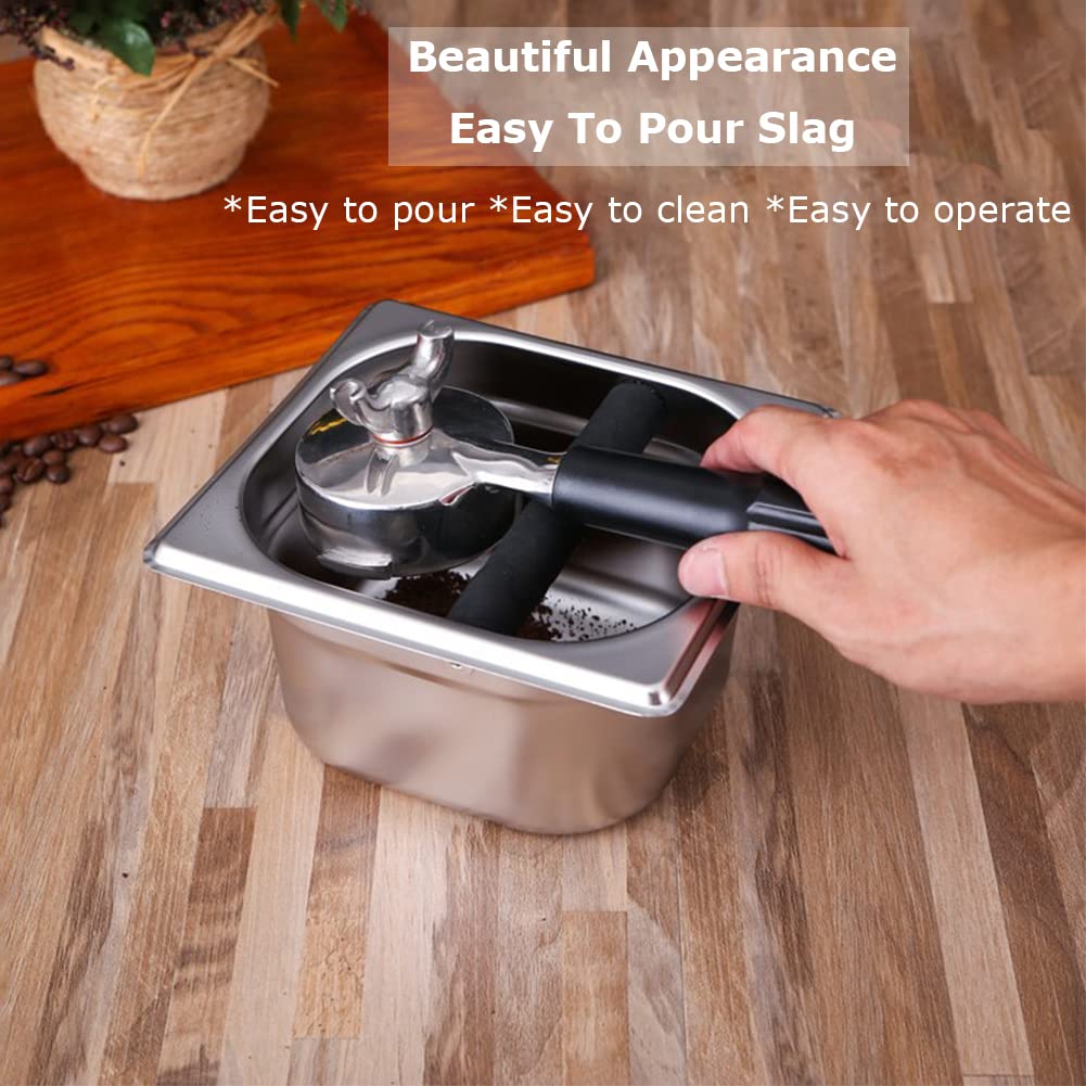 Contenitore Per Fondi Di Caffè In Acciaio Inox | Scatola Con Leva In Gomma - Foto 10