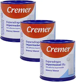 Esparadrapo Branco 5 cm x 4,5m | Kit com 3 Unidades