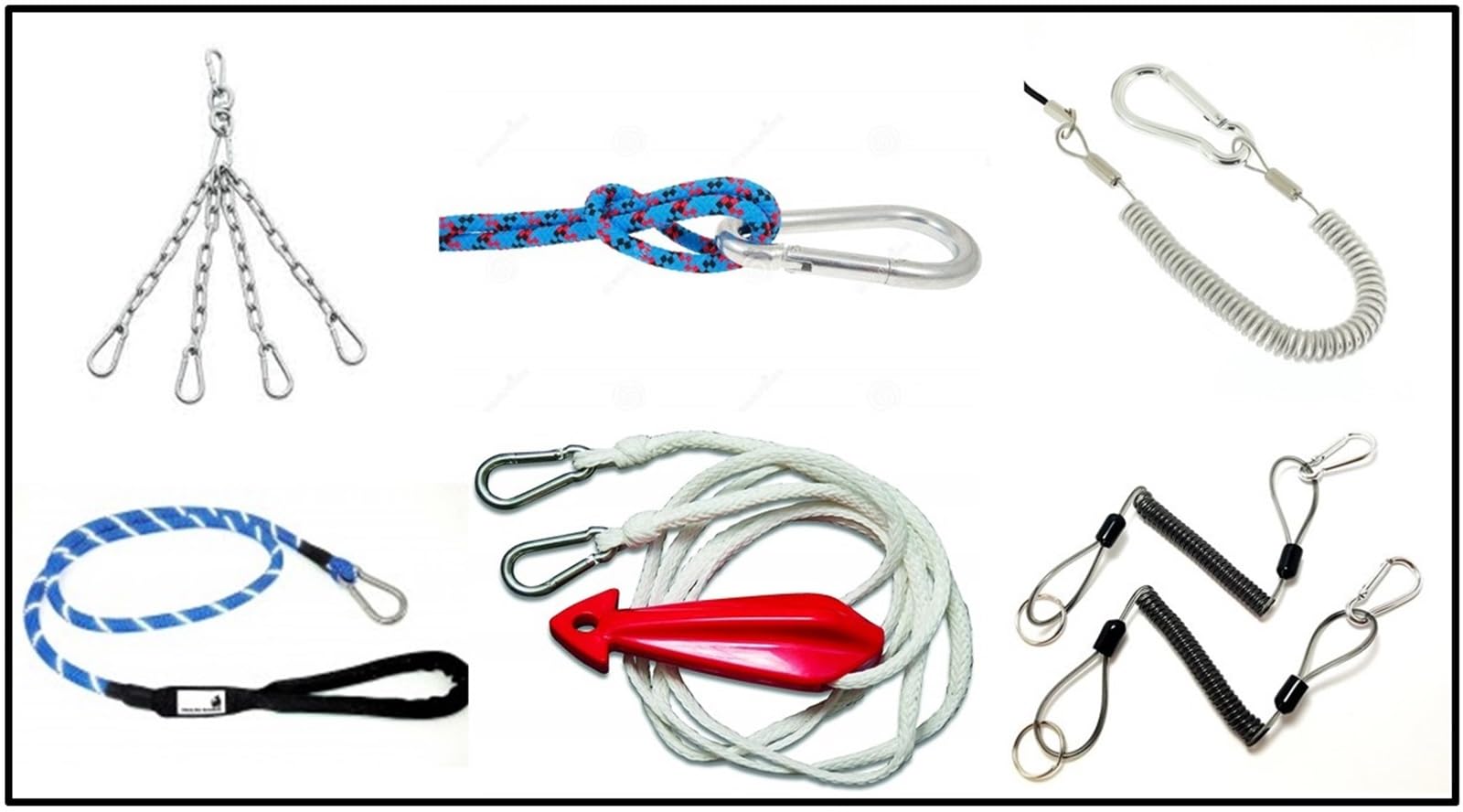 Karabinerhaken aus verzinktem Stahl, robust, 90 - 180 kg Tragkraft, 6 Packungen, 12 Packungen und verschiedene Packungen