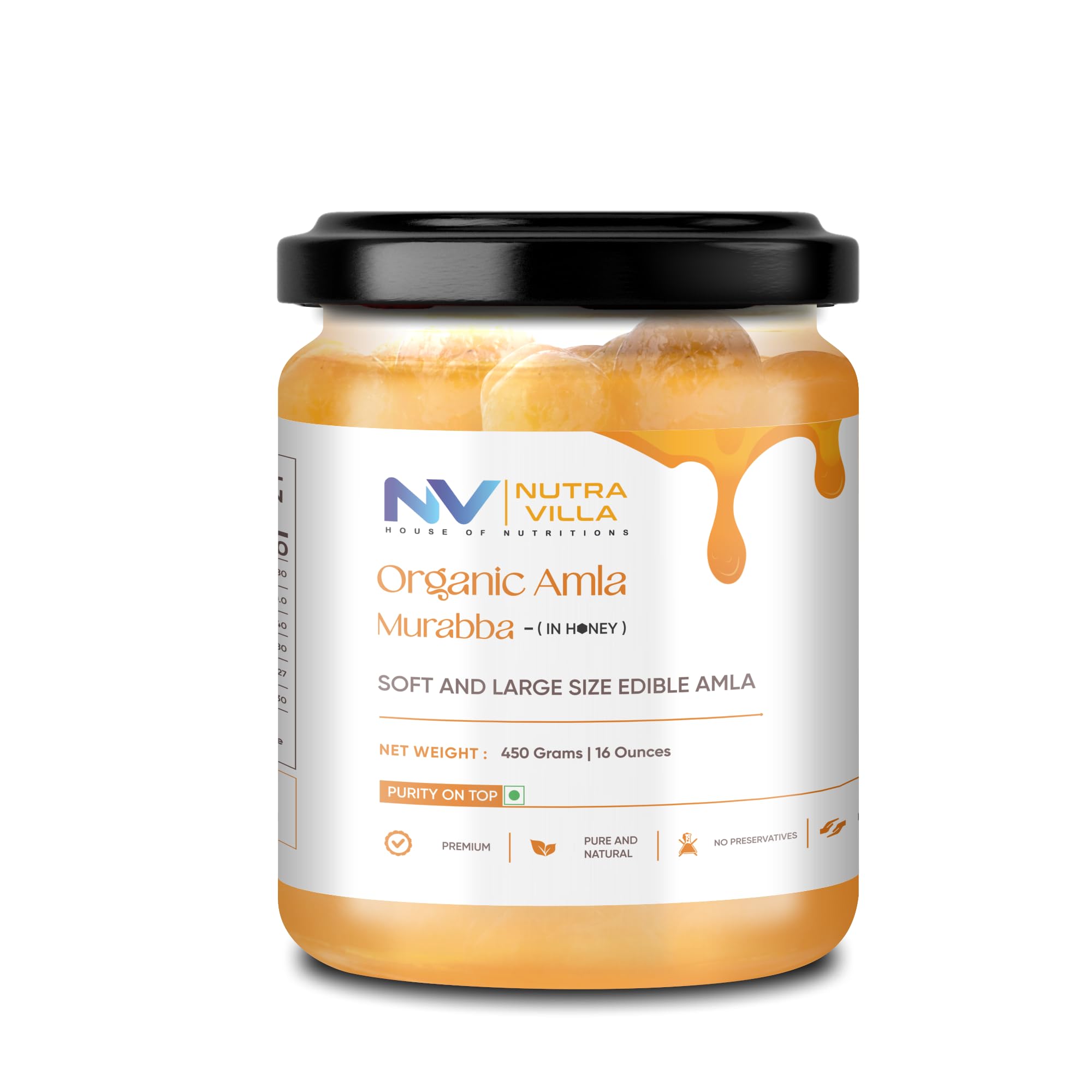 Nutravilla Dry Amla Murabba Sweetened With Raw Forest Honey | Fresh And Sugar Free Awla Murrabba | Contain Vitamin C & Antioxidants | Immunity Booster | 450 Gram Jar (B0DBZC8YM7) Amazon Price History, Amazon Price Tracker