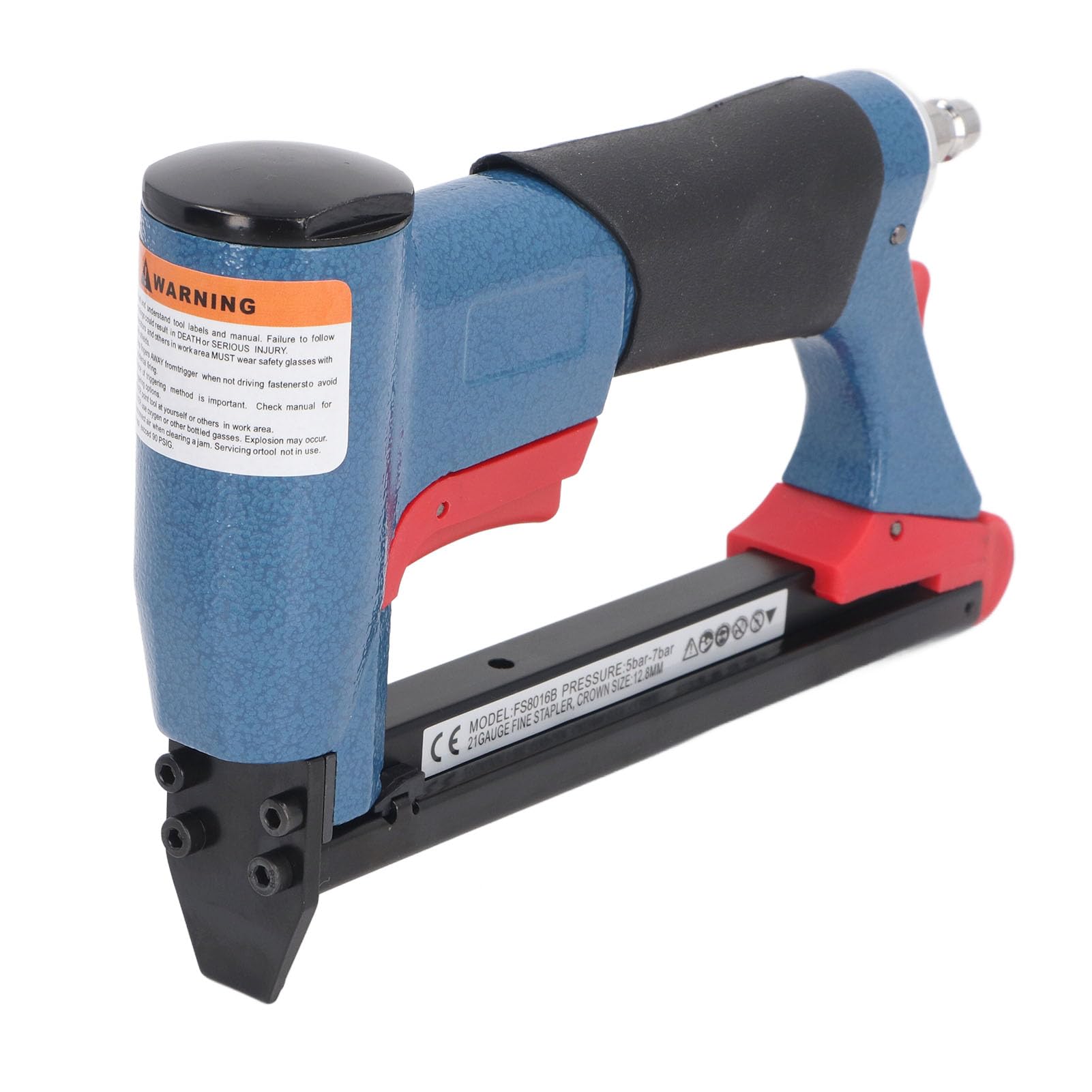 Pneumatic Staple Gun, 21 Gauge Upholstery Stapler Kit, 140 Nails Capacity Pneumatic Nailers for Woodworking DIY Projects Construction Site 1/4in to 5/8in