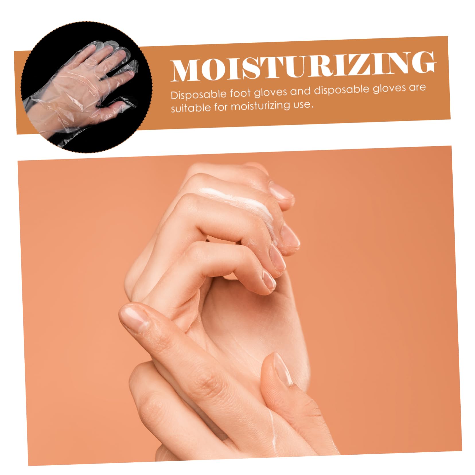 HONMEET 1 Set Moisturizing Disposable Mittens Foot Gloves Transparent Hydrating Protection for Hands Feet for Dry Skin Care and