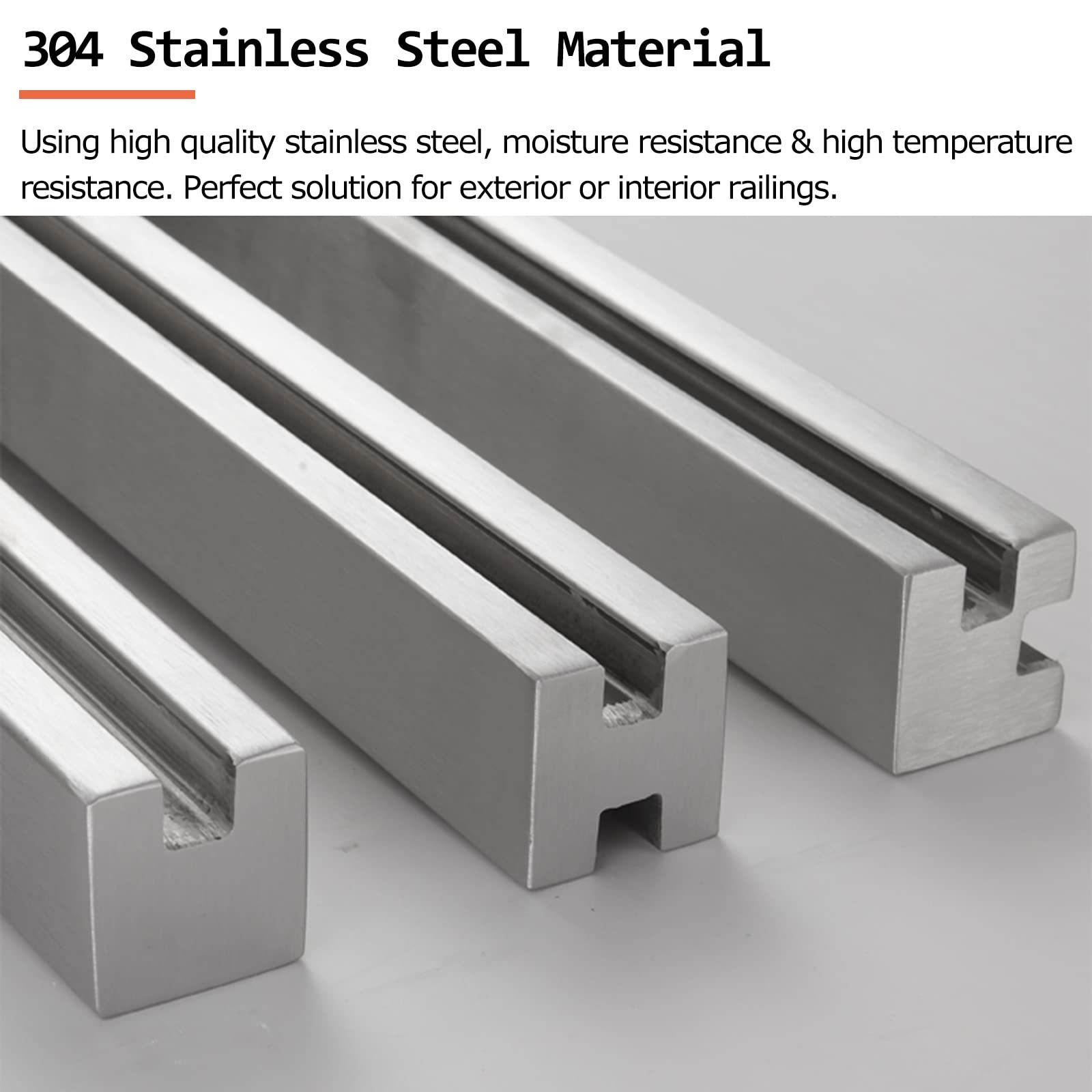 Ringhiera Vetro scale interne esterni Argento Paletto Per Ringhiera Per Pannelli In Vetro/Plastica/Legno 10/12 Mm, Palo Per Balaustra In Vetro In Acciaio Inossidabile Per Balcone/Scale