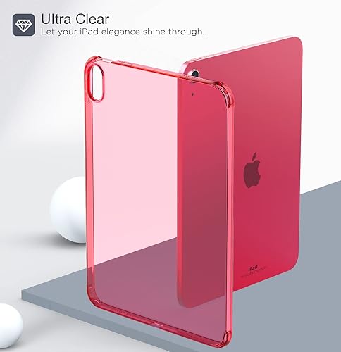 Miniatura 6 de MoKo Funda transparente para iPad de 10 generación funda para iPad 10 delgada y ligera suave TPU antiarañazos parte trasera con borde elevado