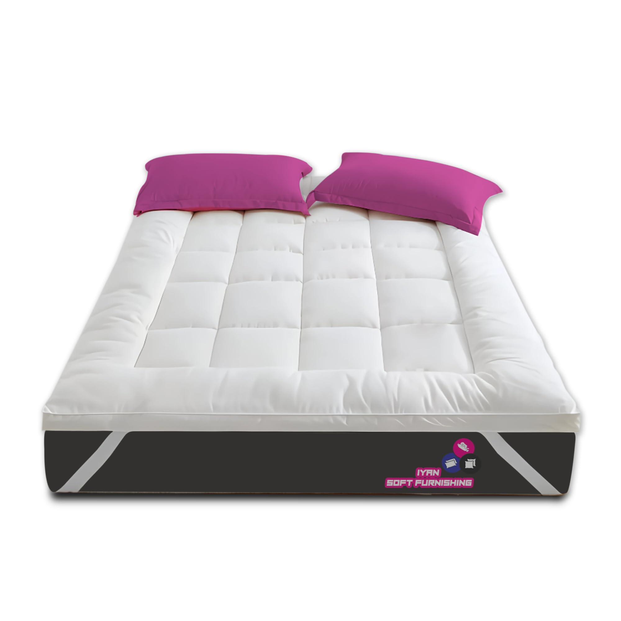 Single (90 x 190 cm) Mattress Topper 10cm Deep - Soft Supportive Comfortable Durable Bed -...