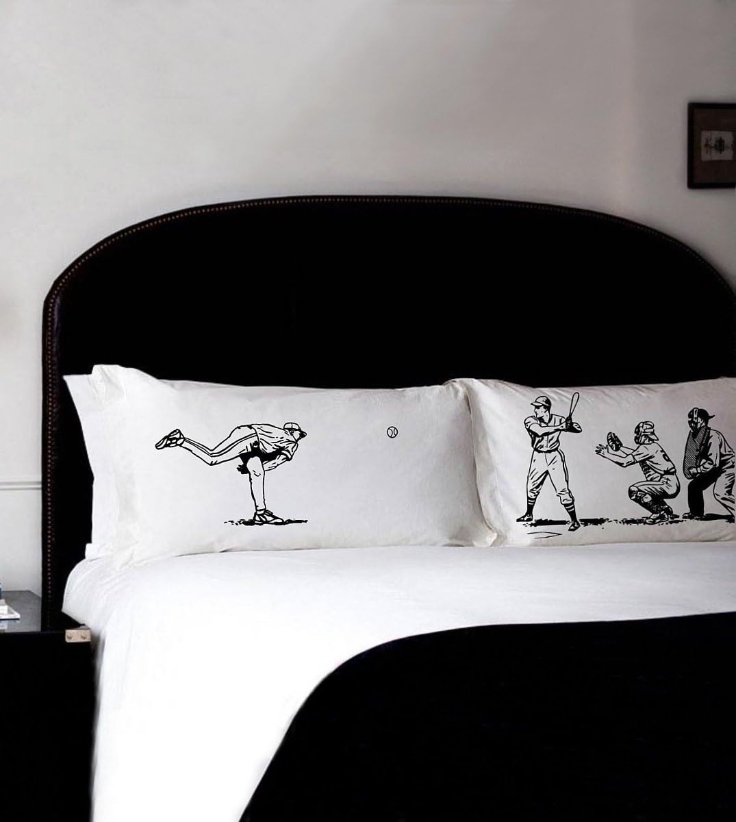 Baseball Cotton Pillowcases Pitcher vs Batter Pillow Fighting Set