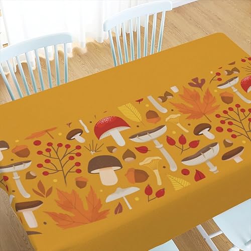 Divertido mantel rectangular con diseño de calabazas de Halloween de 60 x 90 pulgadas, lavable, decorativo de otoño, de poliéster, para cocina,