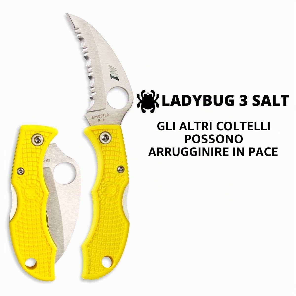 Spyderco SCLYLS3HB Coltello Tascabile, Unisex – Adulto, Giallo, Taglia Unica