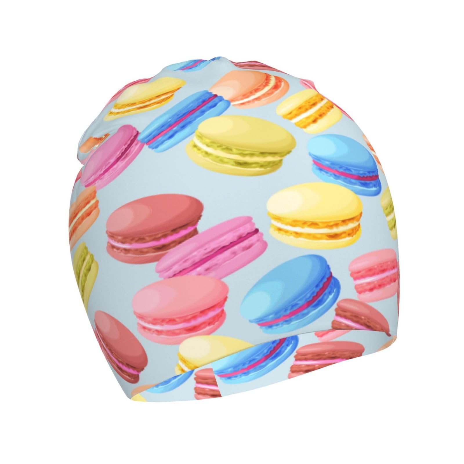 Rqzwdq Macaroon Pattern Kids Beanie Hats Warm Knit Beanie Cap Skull Caps Gifts Decor for Boys Girls