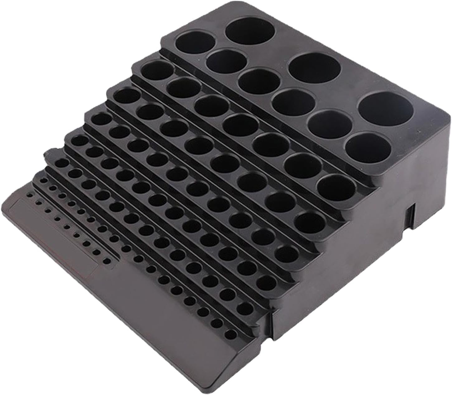 Hex Bit Organizer Router Bit Tray Plastic Storage Case Round with 85 Holes for Drill Bit Router Bits Storage