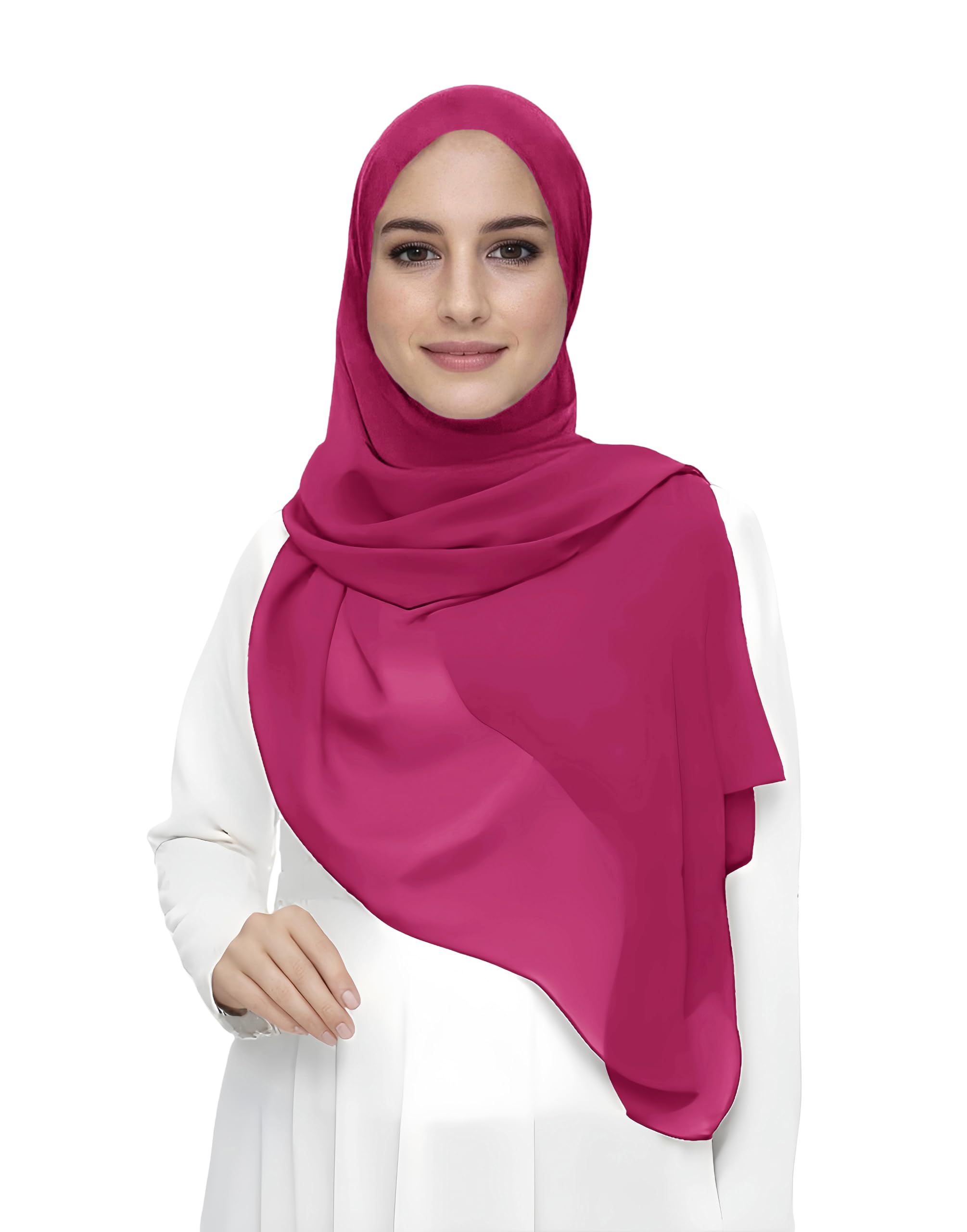 Jinggege Vrouwen Vlakte Bubble Chiffon Sjaal Hijab Wrap Printe Effen Kleur Sjaals Hoofdband Hijabs Sjaals Stijl 5 (Color : Color 47