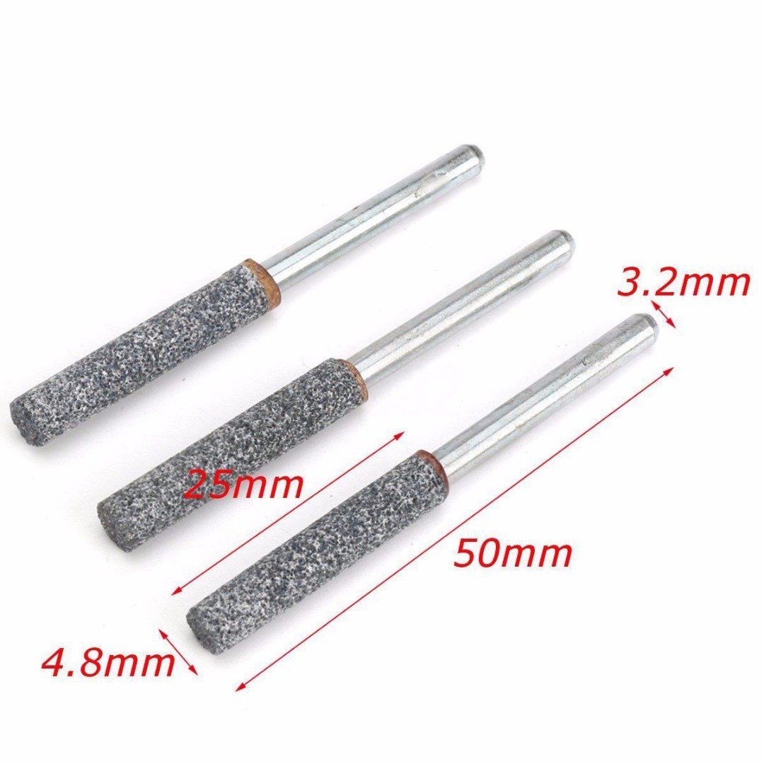 6pcs/set Chainsaw Sharpener Burr Grinder Chain Saw Grinding Stone Saw Chain File 3/16