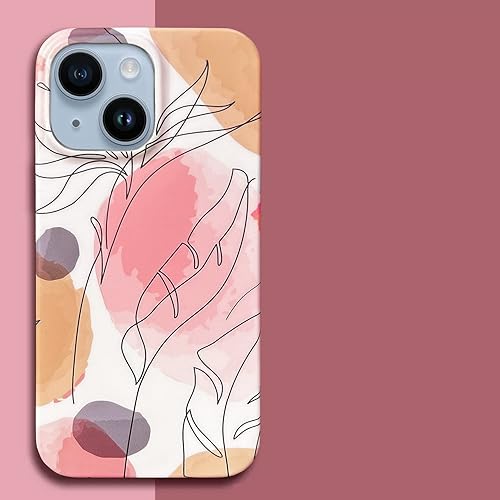 Miniatura 5 de J.west Funda protectora para iPhone 13 de 6.1 pulgadas, estética minimalista moderna, acuarela, bohemio, delgadas, líneas geométricas, patrón de