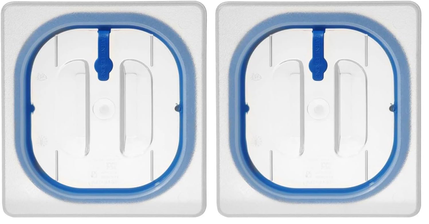 HENDI Coperchio Gastronorm a Chiusura Ermetica, Gn 1/6, Silicone, Polipropilene, 176X162Mm (Confezione da 2)