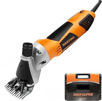 MeShear Unisex 1200W Sheep Shears Electric Clippers - Professional Farm Livestock Shearing Machine - Grooming Kit Animal Hair Trimmer Cutting (999W Sheep clipper), Multicolour