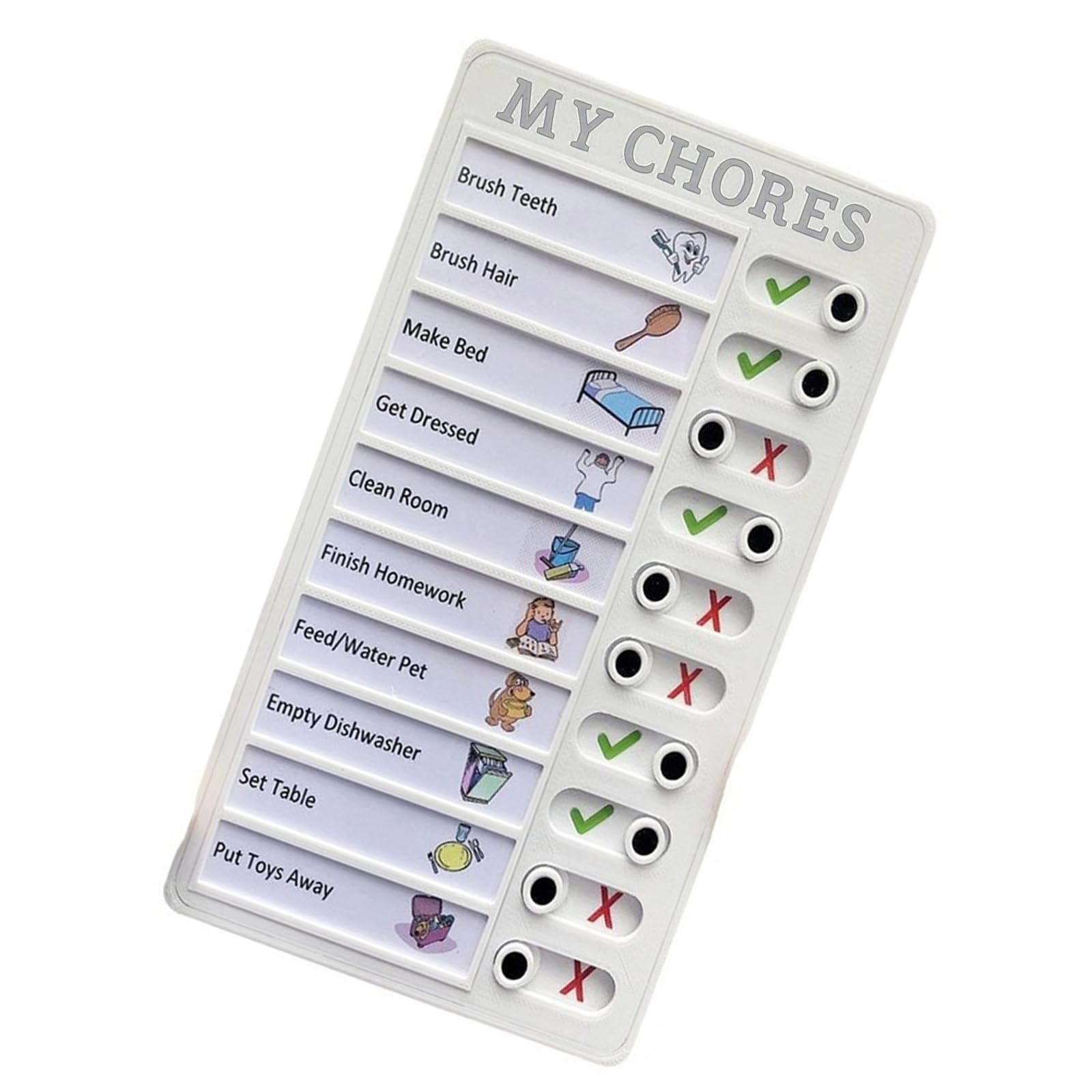 Tsophreniq Daily Routine Chart for Kids Time Management Board 12x20cm Visual Schedule for Daily Routine Planning Checklist