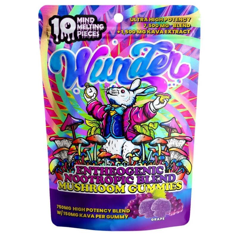 Kava Magic Mushroom Gummies - Enhanced Nootropic Formula -Grape Flavor - 1 Count (Pack of 1)