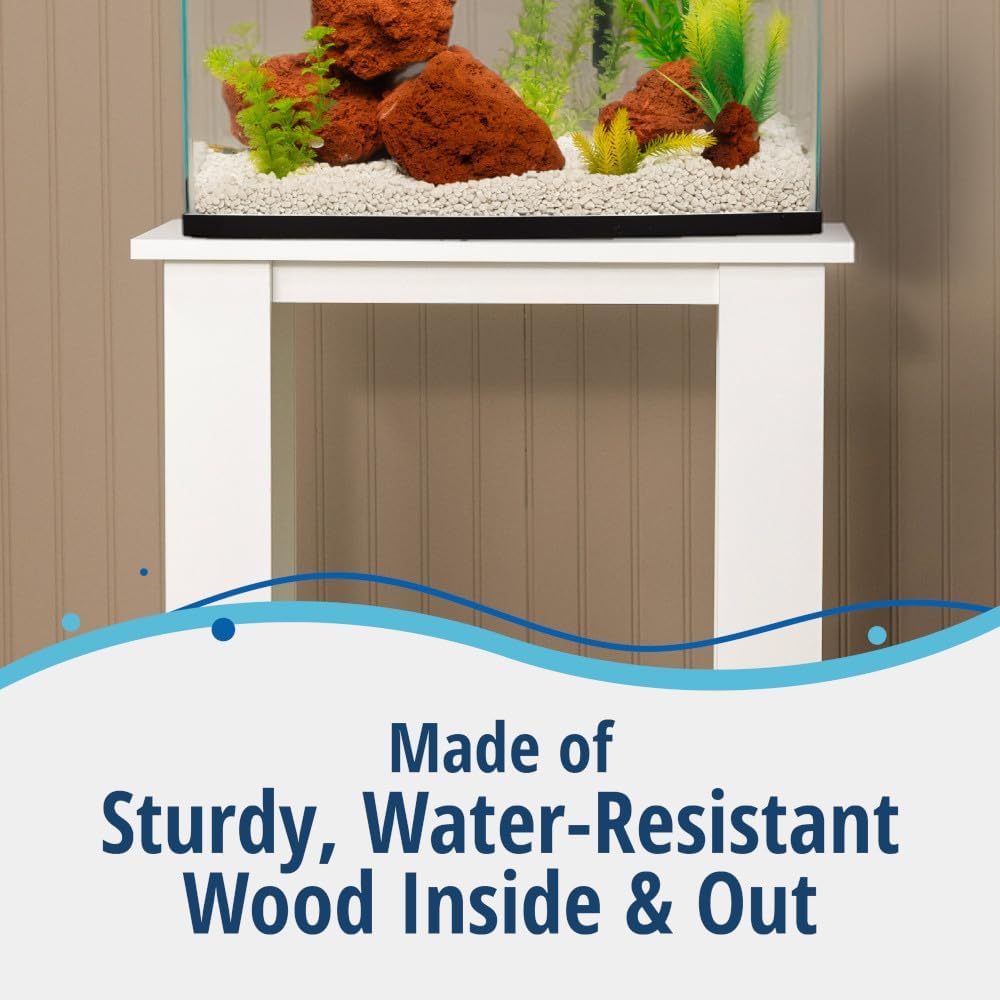 Tetra 5-10 Gallon Fish Tank Stand, Sturdy Stand Designed For Stability and Durability, Easy To Assemble, No Tools Required, Water-Resistant Wood Stand For Freshwater, Saltwater Tropical Aquariums