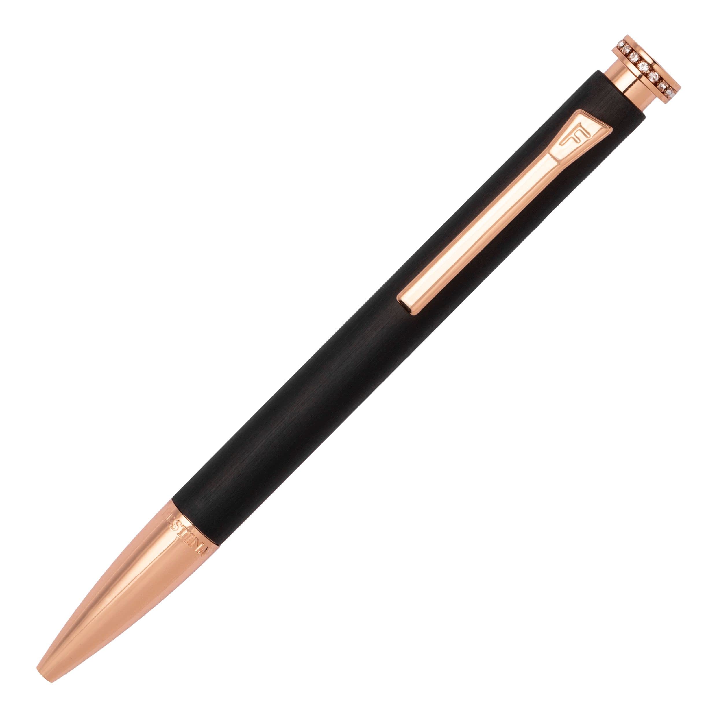 Festina Mademoiselle - Penna a sfera in alluminio spazzolato con pietre di cristallo integrate (nero)