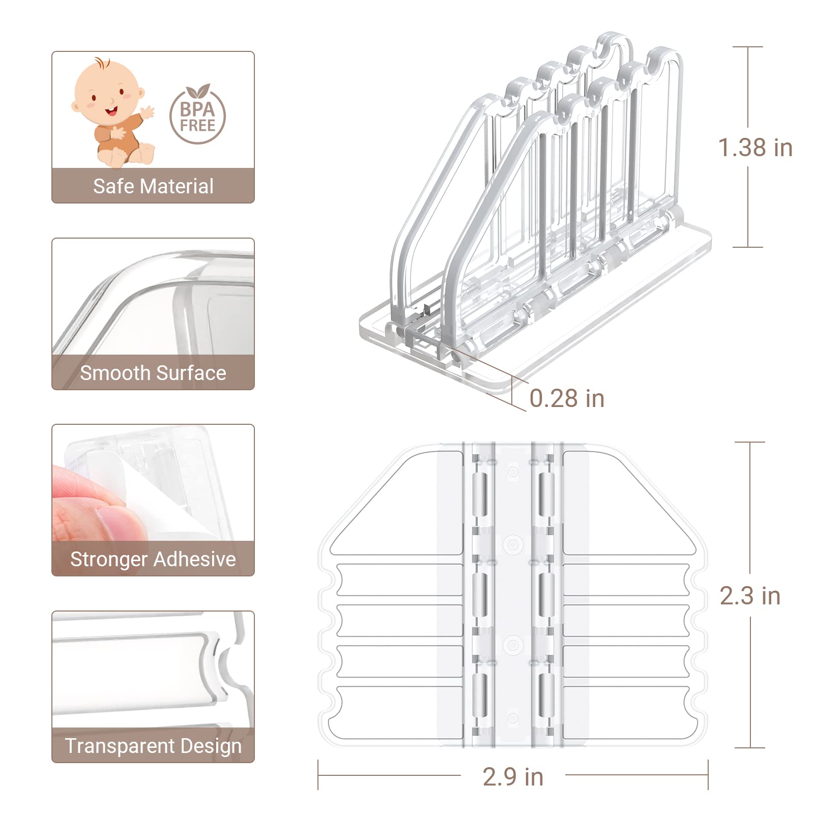 Snapklik.com : Baby Proofing Sliding Door Lock - 4 Pack Sliding Glass ...