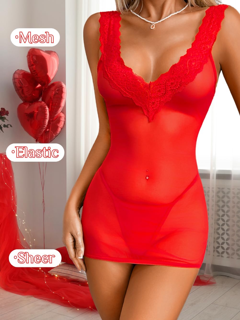 Sheer Lingerie For Women,Floral Lace Up Backless Mini Dress,Sexy Boudoir Outfits Photography Date Night - Image 4