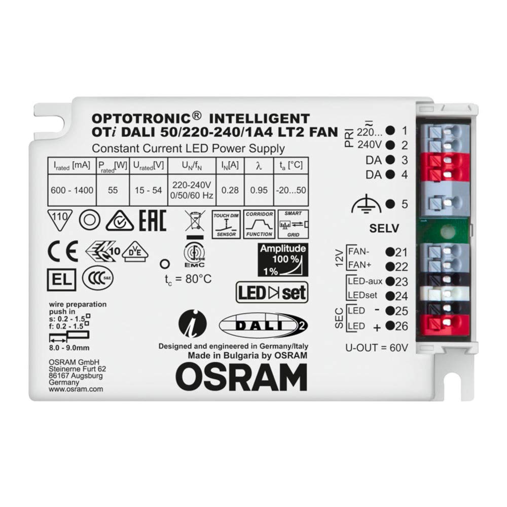 OSRAM OTI DALI 50/220-240/1A4LT2FANDIMVS20