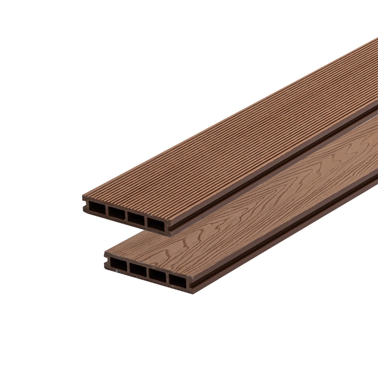 人工木　ウッドデッキ　床板 人工木ウッドデッキ床板【木目】（145×25×1800mm）ブラウン - 株式会社