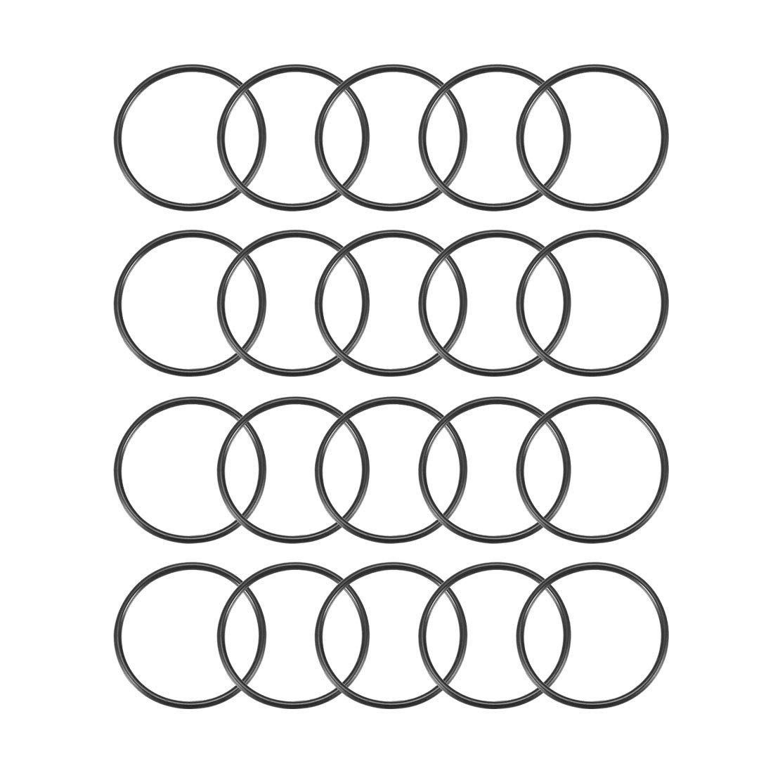 Sourcingmap Nitrile Rubber O-Rings, 28mm OD 25mm ID 1.5mm Width, Metric Sealing Gasket, Pack of 20