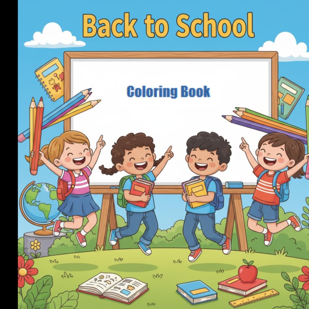 Back to school coloring book: Coloring book for kids going back to school after holidays