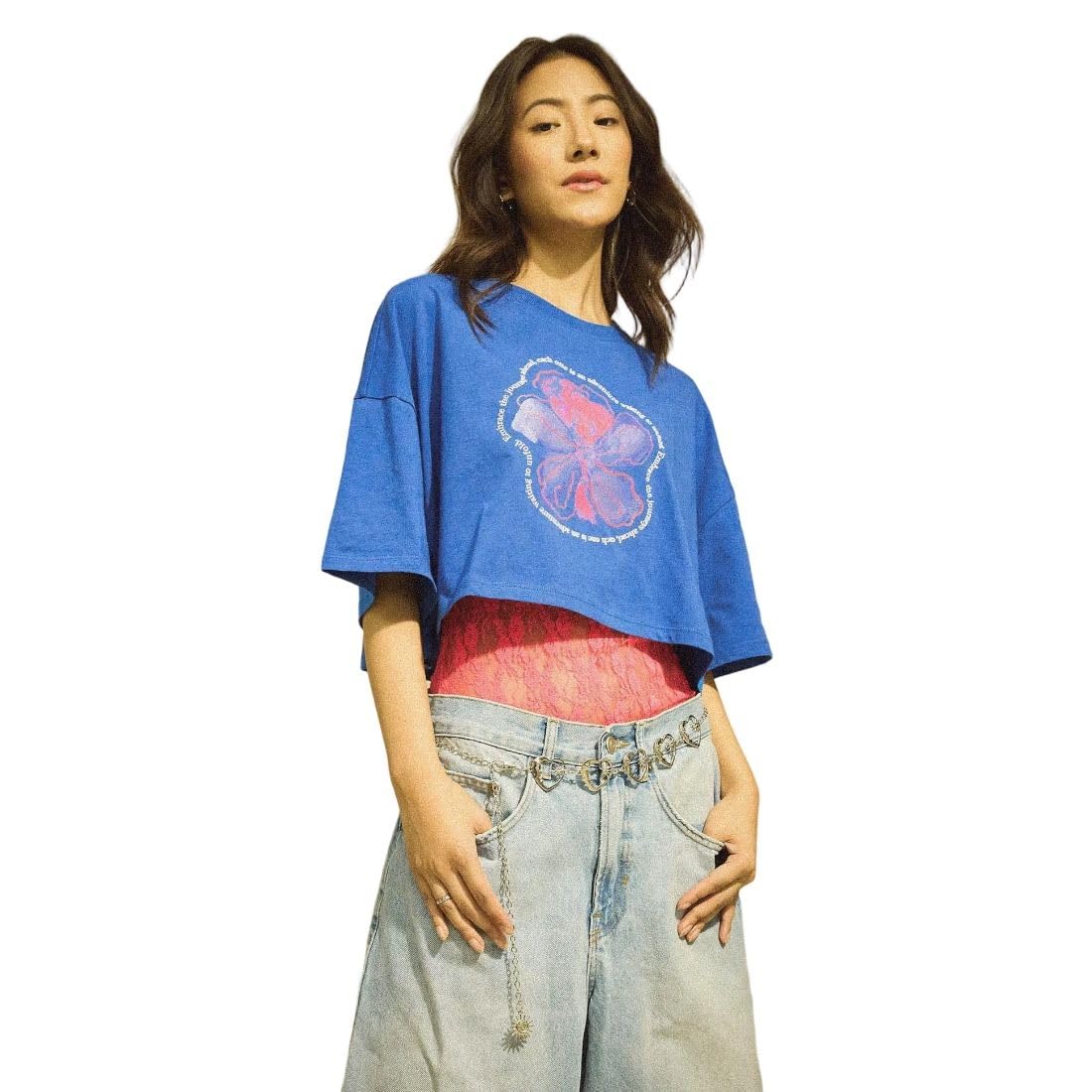 Flying Machine Women's Relaxed Fit T-Shirt | Printed in multi
