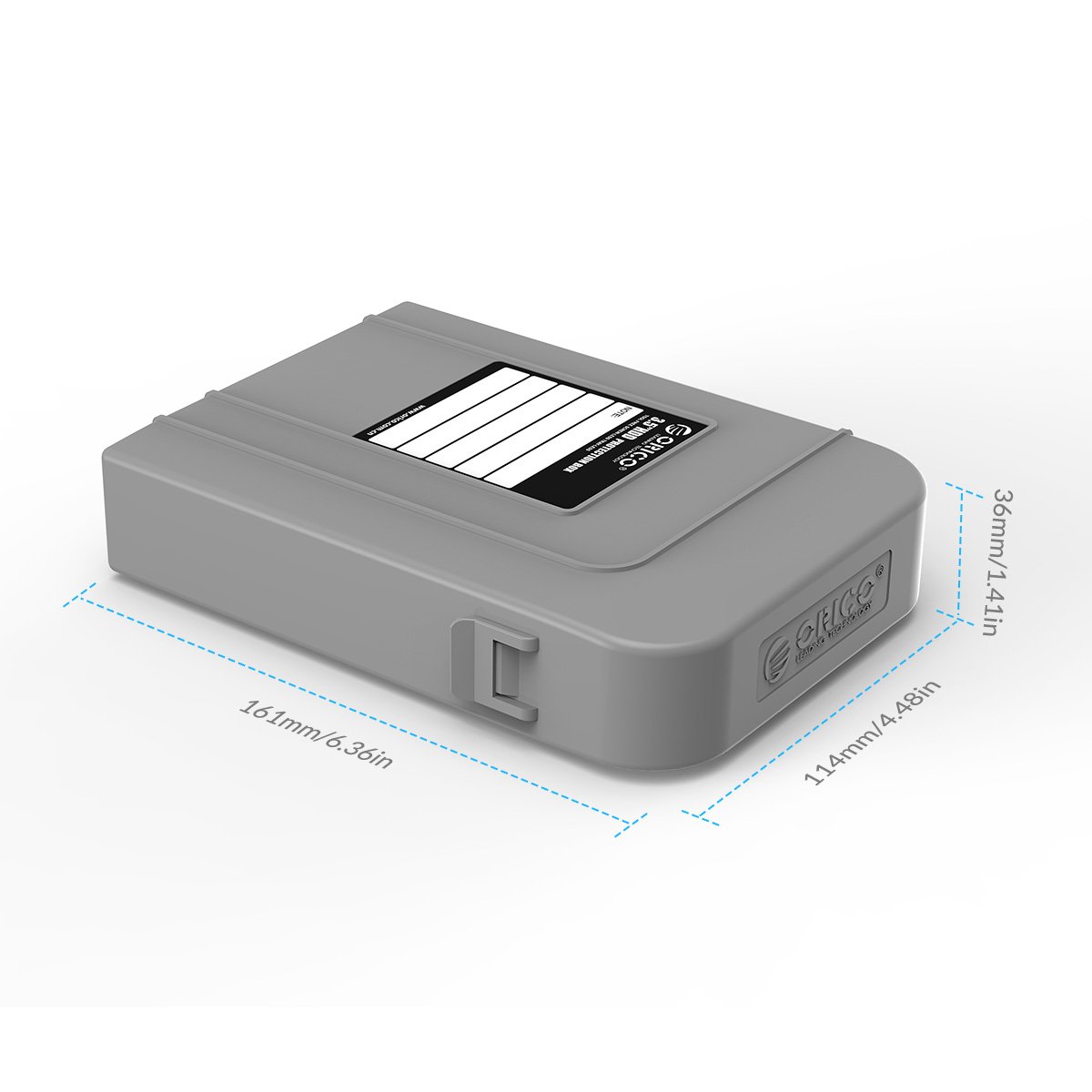 ORICO Externe Étui pour Disque Dur DE 3,5 Pouces, Boîtier de Protection Antichoc et Pare-poussière, Boite Disque Dur 3.5-Gris