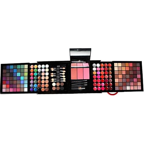 Pure Vie 177 Color All-in-One Holiday Gift Makeup Set Cosmetic Essential Starter Bundle Include Eyeshadow Palette Lipstick Concealer Blush Mascara Foundation Face Powder- Makeup Kit for Women Full Kit