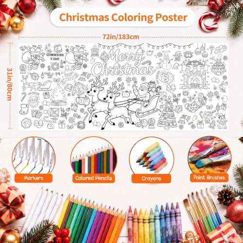 Christmas Crafts for Kids - Christmas Giant Coloring Poster/Tablecloth - image 2