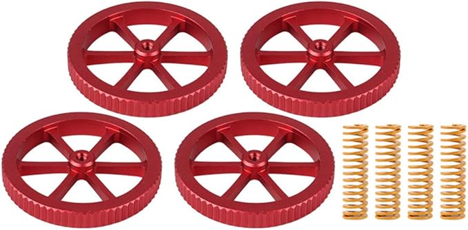 review 3D Printer 4PCS Leveling Spring and 4PCS Screw Nut Set 3D Printer Accessory Parts for Heated Bed