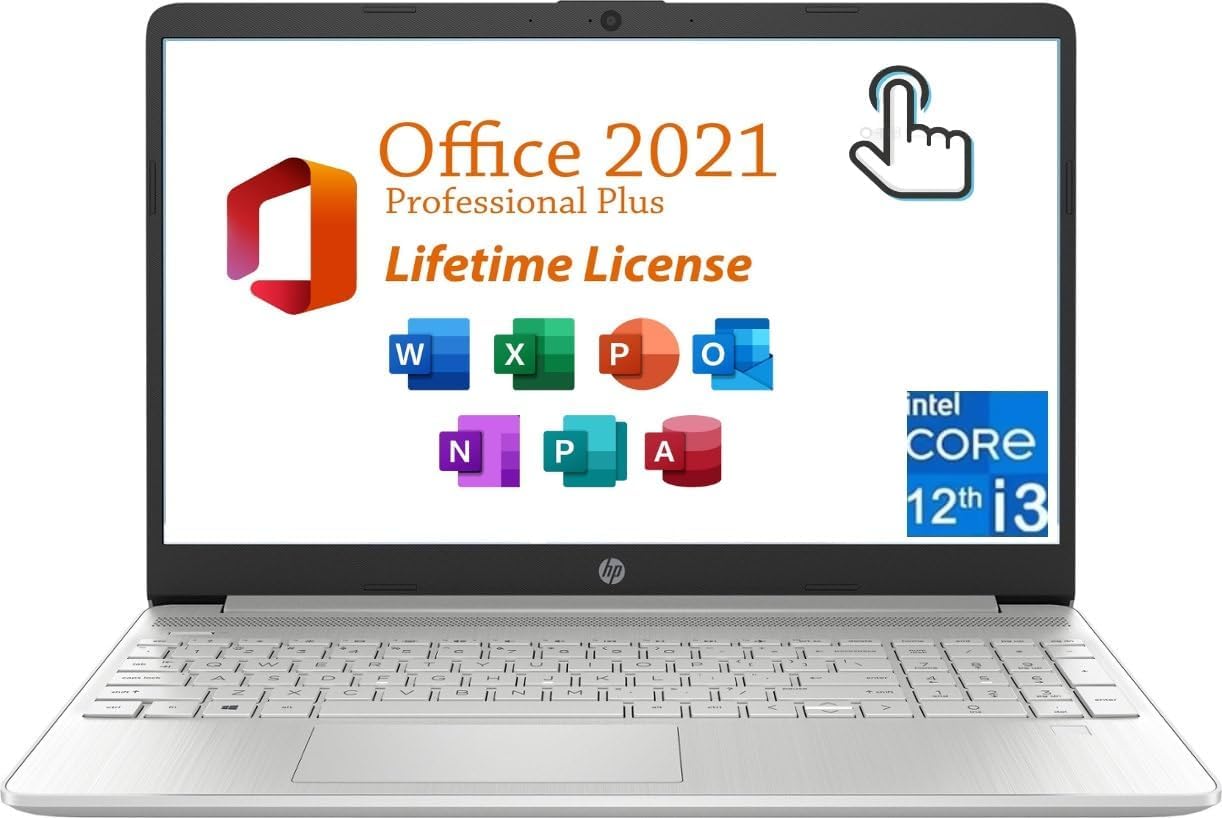 HP 15.6" Business and Student Laptop, Free Microsoft Office 2021 with