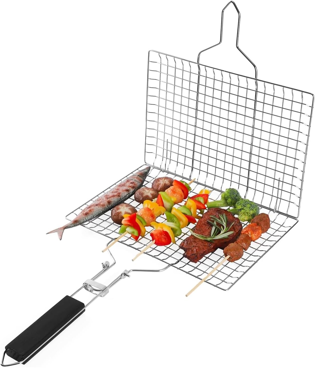 Cesta Parrilla Horno Acero Inoxidable - Para Freidora De Aire, Asador Giratorio - 12cm Diámetro